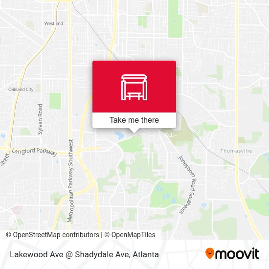 Lakewood Ave @ Shadydale Ave map
