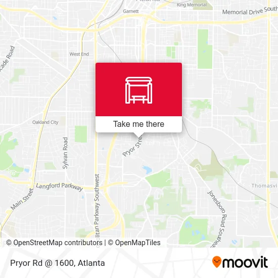 Pryor Rd @ 1600 map