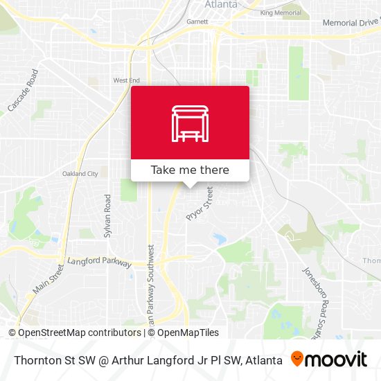 Thornton St SW @ Arthur Langford Jr Pl SW map