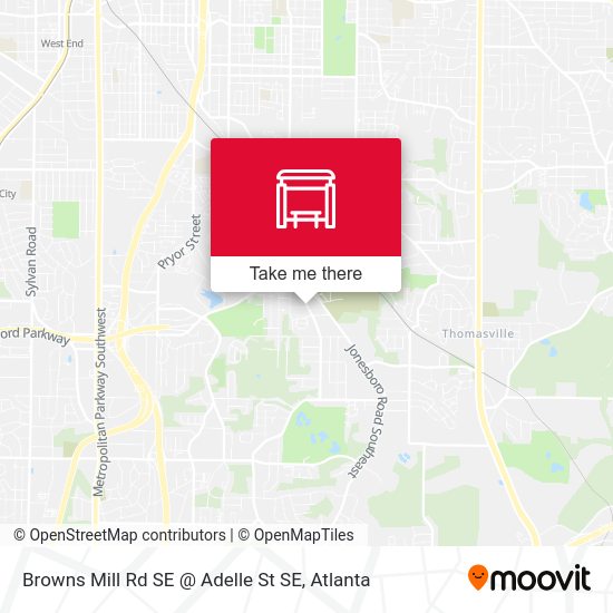 Mapa de Browns Mill Rd SE @ Adelle St SE