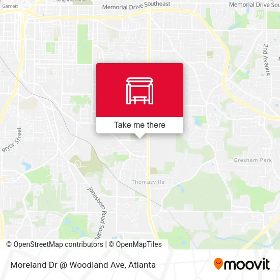 Mapa de Moreland Dr @ Woodland Ave