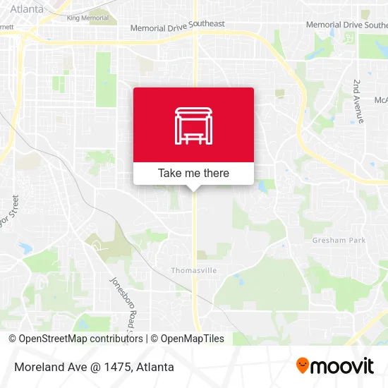Moreland Ave @ 1475 map