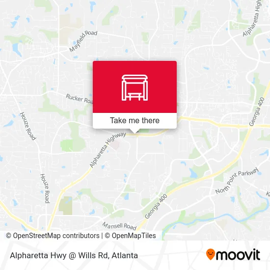 Alpharetta Hwy @ Wills Rd map