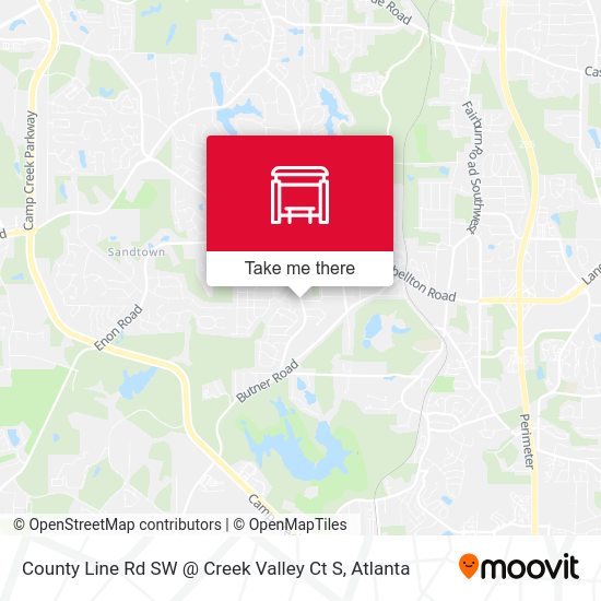 Mapa de County Line Rd SW @ Creek Valley Ct S