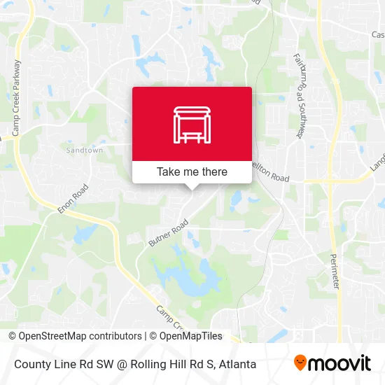 County Line Rd SW @ Rolling Hill Rd S map