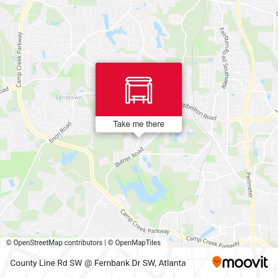 Mapa de County Line Rd SW @ Fernbank Dr SW