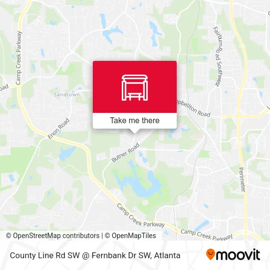 County Line Rd SW @ Fernbank Dr SW map