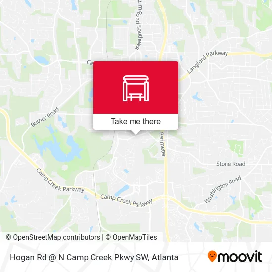 Hogan Rd @ N Camp Creek Pkwy SW map