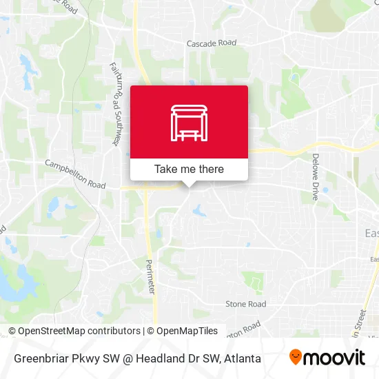 Mapa de Greenbriar Pkwy SW @ Headland Dr SW