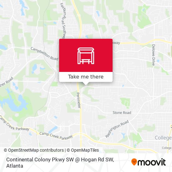 Mapa de Continental Colony Pkwy SW @ Hogan Rd SW