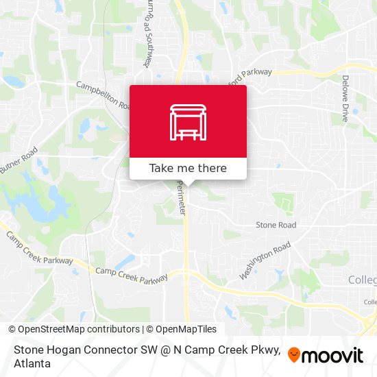 Stone Hogan Connector SW @ N Camp Creek Pkwy map
