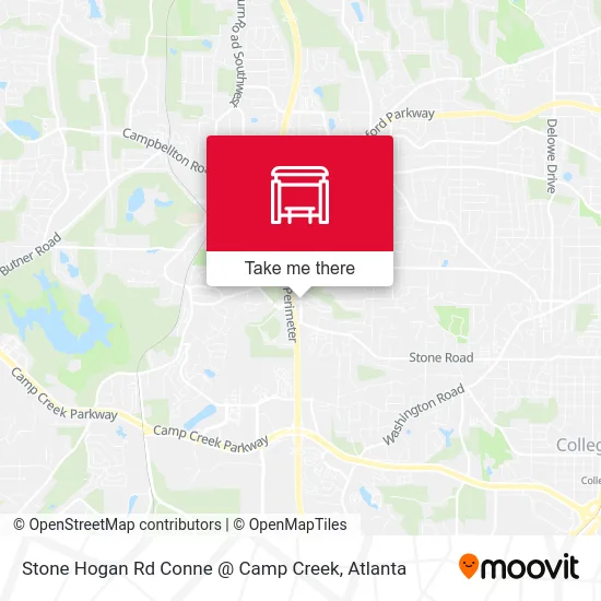 Mapa de Stone Hogan Rd Conne @ Camp Creek