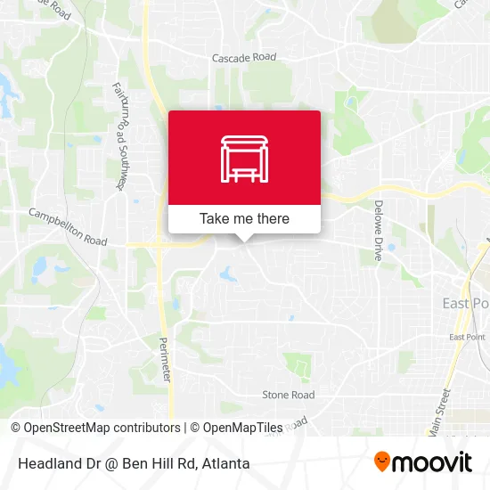 Headland Dr @ Ben Hill Rd map