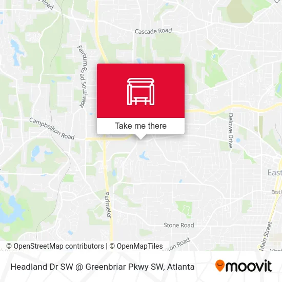 Mapa de Headland Dr SW @ Greenbriar Pkwy SW