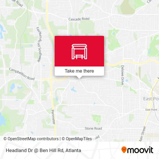 Headland Dr @ Ben Hill Rd map