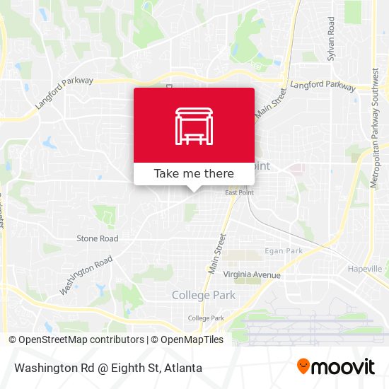 Mapa de Washington Rd @ Eighth St