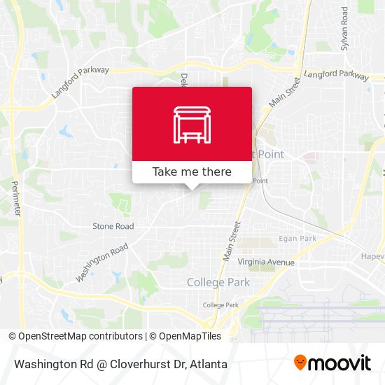 Washington Rd @ Cloverhurst Dr map