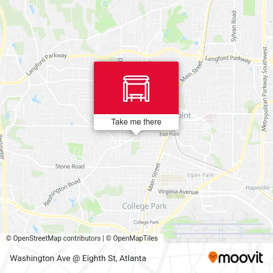 Mapa de Washington Ave @ Eighth St