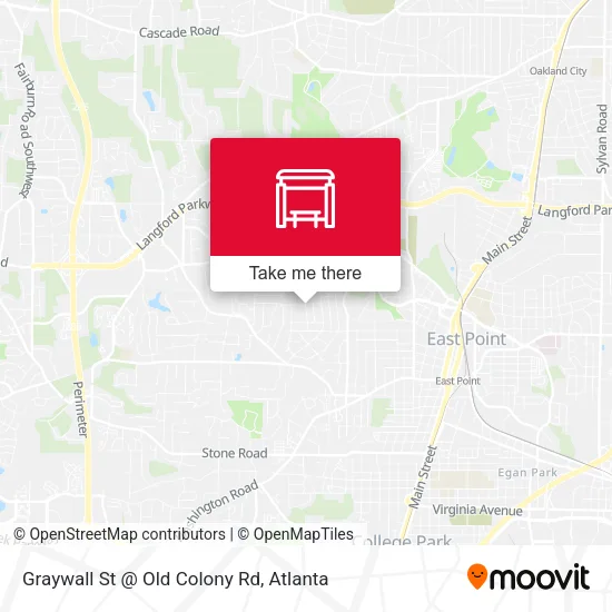Mapa de Graywall St @ Old Colony Rd