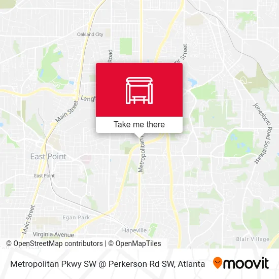 Mapa de Metropolitan Pkwy SW @ Perkerson Rd SW