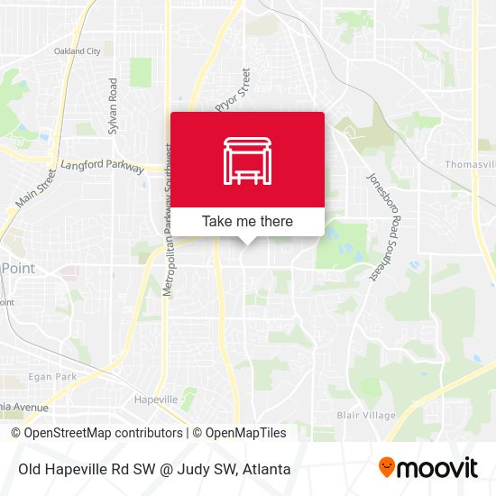 Mapa de Old Hapeville Rd SW @ Judy SW