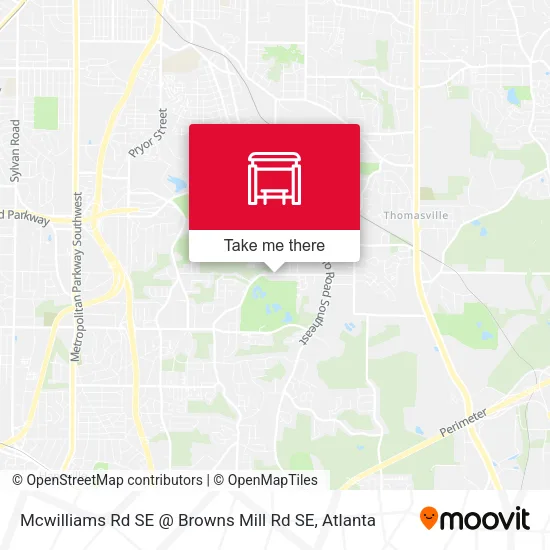 Mapa de Mcwilliams Rd SE @ Browns Mill Rd SE