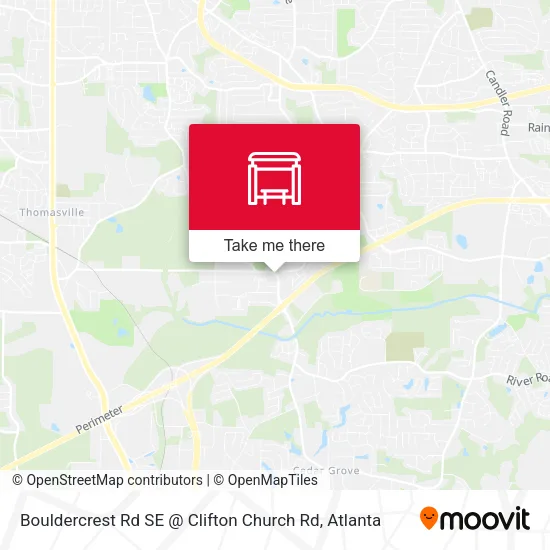 Mapa de Bouldercrest Rd SE @ Clifton Church Rd