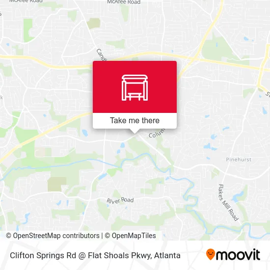 Clifton Springs Rd @ Flat Shoals Pkwy map