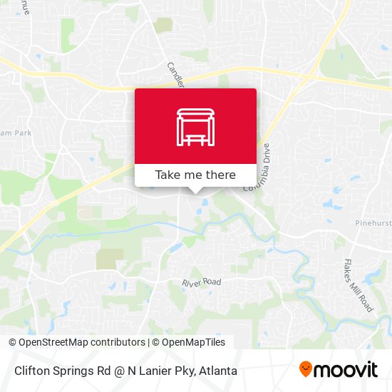 Mapa de Clifton Springs Rd @ N Lanier Pky