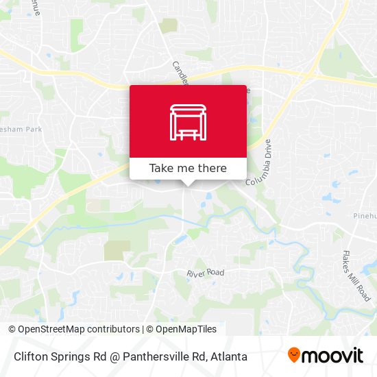 Clifton Springs Rd @ Panthersville Rd map