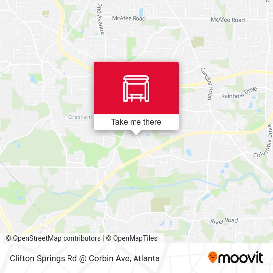 Mapa de Clifton Springs Rd @ Corbin Ave