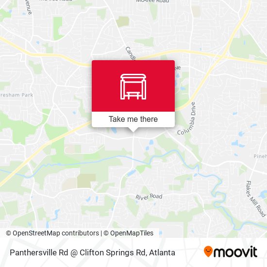 Panthersville Rd @ Clifton Springs Rd map