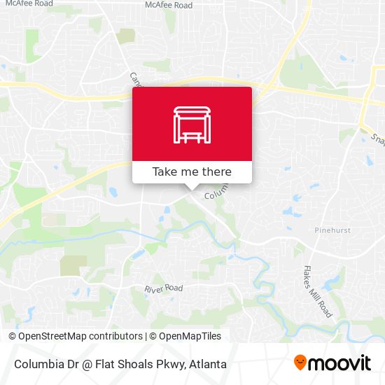 Mapa de Columbia Dr @ Flat Shoals Pkwy