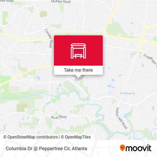Columbia Dr @ Peppertree Cir map