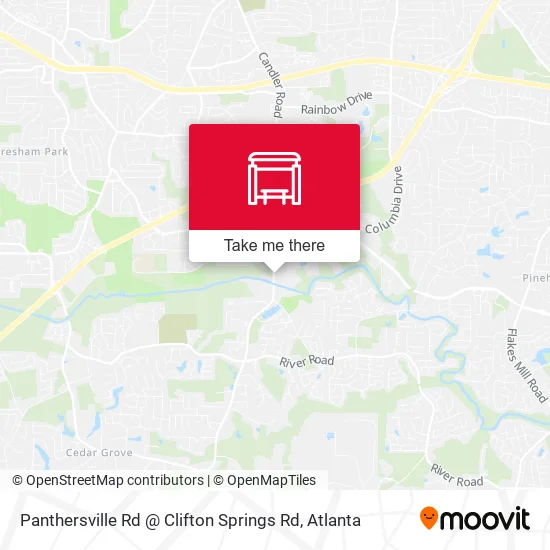 Panthersville Rd @ Clifton Springs Rd map