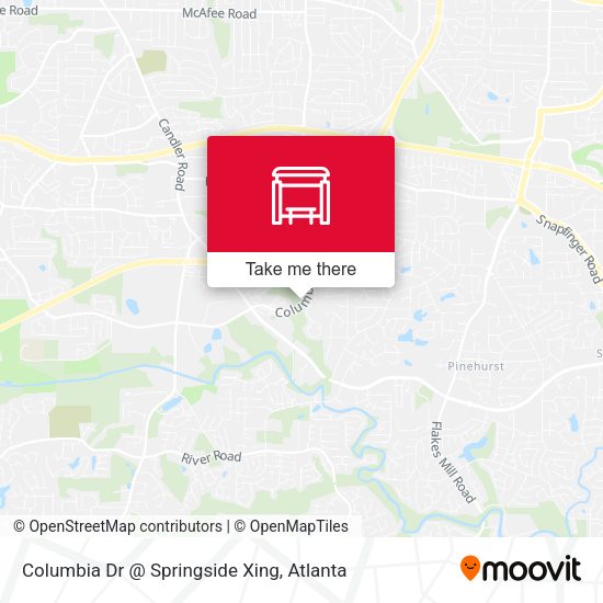 Columbia Dr @ Springside Xing map