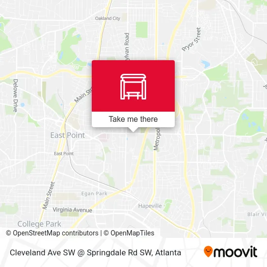 Mapa de Cleveland Ave SW @ Springdale Rd SW