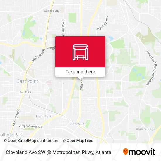 Mapa de Cleveland Ave SW @ Metropolitan Pkwy