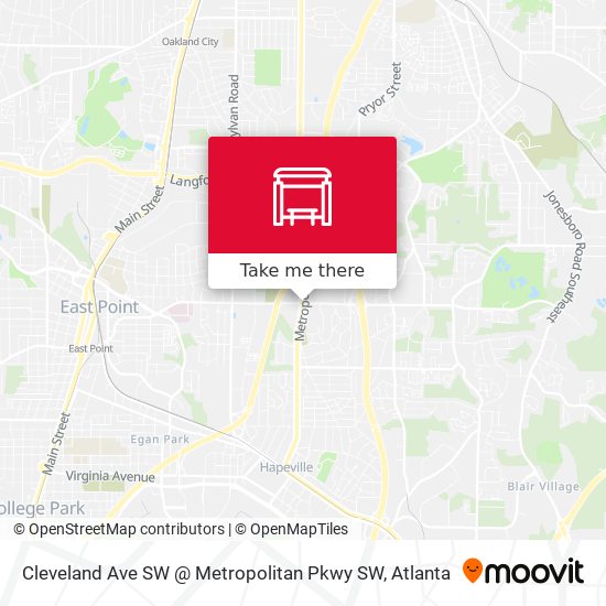 Mapa de Cleveland Ave SW @ Metropolitan Pkwy SW