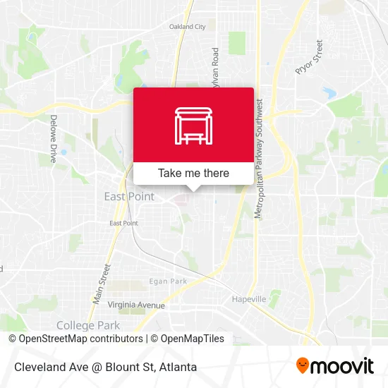 Mapa de Cleveland Ave @ Blount St