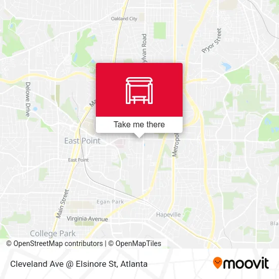Mapa de Cleveland Ave @ Elsinore St