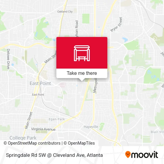 Mapa de Springdale Rd SW @ Cleveland Ave