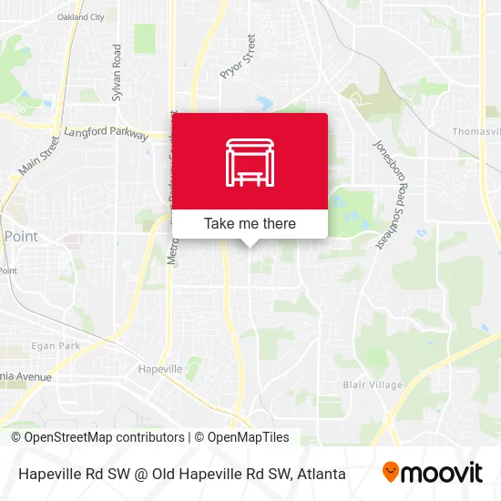 Mapa de Hapeville Rd SW @ Old Hapeville Rd SW