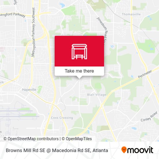 Browns Mill Rd SE @ Macedonia Rd SE map