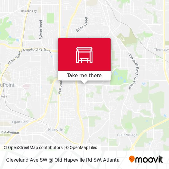 Cleveland Ave SW @ Old Hapeville Rd SW map