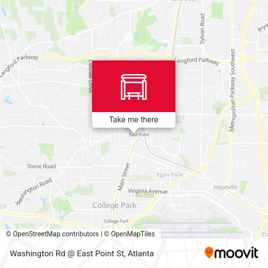 Mapa de Washington Rd @ East Point St
