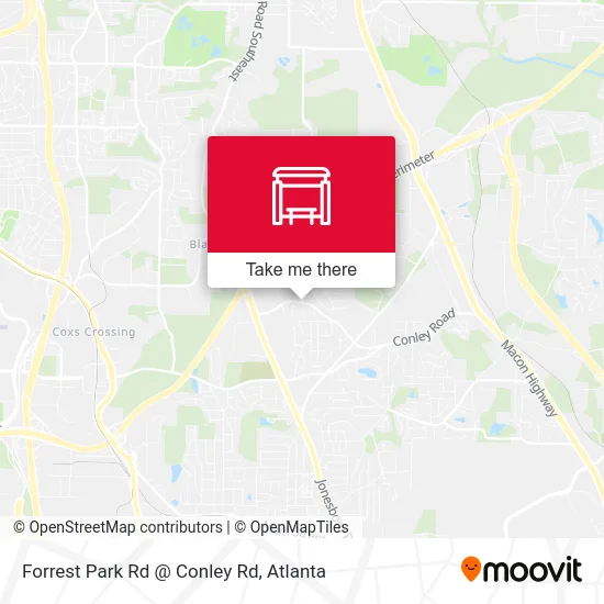 Mapa de Forrest Park Rd @ Conley Rd