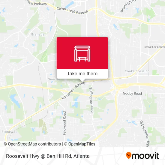 Mapa de Roosevelt Hwy @ Ben Hill Rd