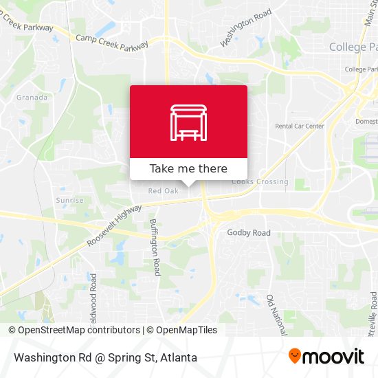 Washington Rd @ Spring St map