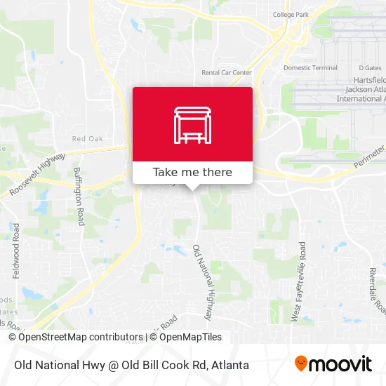 Old National Hwy @ Old Bill Cook Rd map